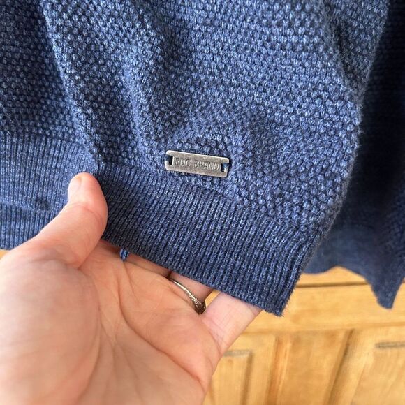 EDC Espirit Medium Blue Crewneck Textured Sweater‎ - Picture 5 of 9